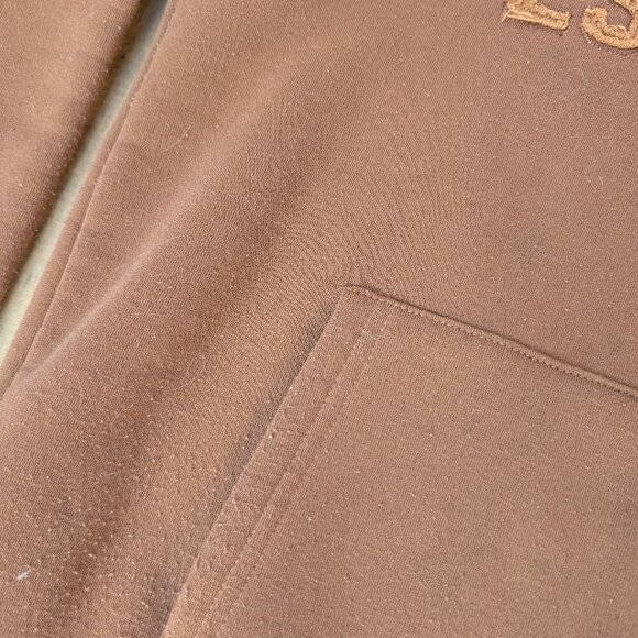 Fear of God Essentials Hoodie Brown / Tan FOG Pullover Sweatshirt M - Picture 10 of 12